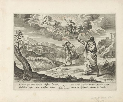 Elisha sees the ascension of Elijah