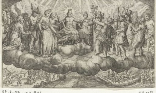 Bacchus Offers Wine to Jupiter