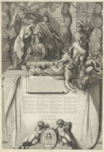Promotion print of Aegidius Le Maistre, 1663