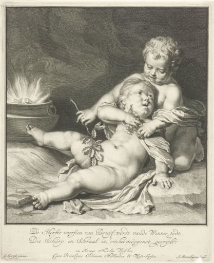Two Children with a Bunch of Grapes