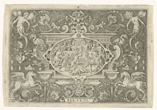 Cartouche: Phineus Interrupts the Wedding of Perseus and Andromeda