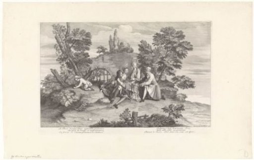 Elegant Company Playing the Game Pied de Boeuf