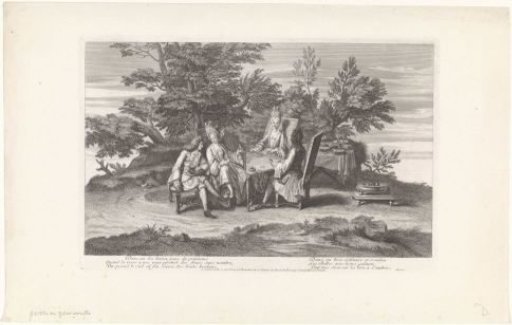 Elegant Company Playing the Card Game Jeu de l'hombre