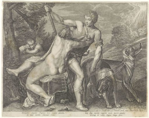 Venus and Adonis with Cupid
