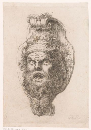 Mask with a Bearded Male Head