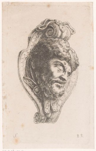 Mask with a Bearded Male Head Wearing a Cap