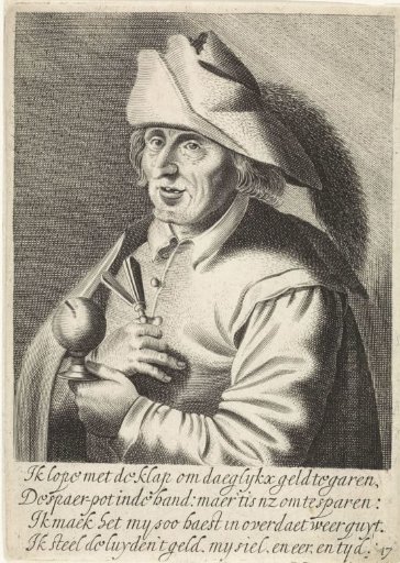 Beggar with a Rattle and a Savings Box