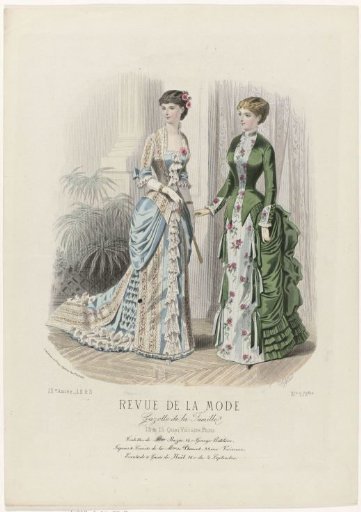 Revue de la Mode, Gazette de la Famille, Sunday 28 January 1883, 12th year, No. 578 bis: Outfits of Mrs. Bazin (...)
