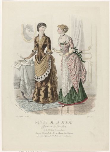 Revue de la Mode, Gazette de la Famille, Sunday 4 February 1883, 12th year, No. 579: Skirts & Corsets (...)
