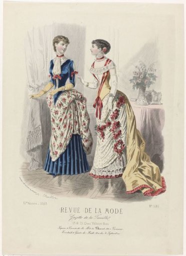 Revue de la Mode, Gazette de la Famille, 11 February 1883, 12th year, No. 580: Skirts & Corsets (...)