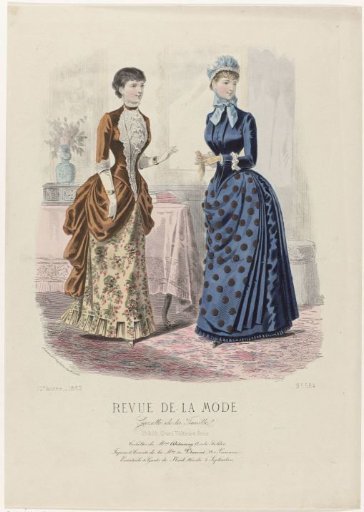 Revue de la Mode, Gazette de la Famille, Sunday 11 March 1883, 12th year, No. 584: Outfits of Mrs. Delannoy (...)