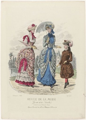 Revue de la Mode, Gazette de la Famille, Sunday 24 June 1883, 12th year, No. 599: Skirts & Corsets (...)
