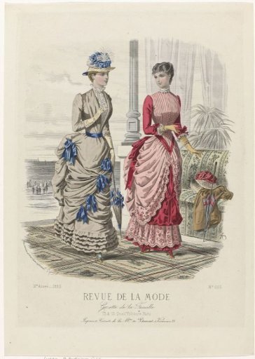 Revue de la Mode, Gazette de la Famille, Sunday 22 July 1883, 12th year, No. 603: Skirts & Corsets (...)