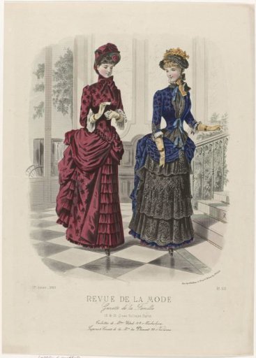 Revue de la Mode, Gazette de la Famille, 1883, 12th year, No. 612: Outfits of the Misses Vidal (...)