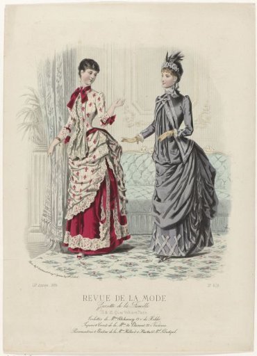 Revue de la Mode, Gazette de la Famille, Sunday 13 January 1884, 13th year, No. 628: Outfits of Mrs. Delannoy (...)