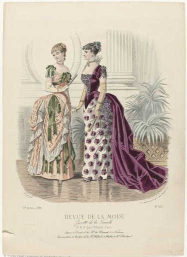 Revue de la Mode, Gazette de la Famille, 24 January 1884, 13th Year, No. 630: Petticoats & Corsets (...)