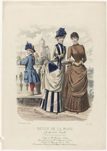 Revue de la Mode, Gazette de la Famille, Sunday 29 June 1884, 13th Year, No. 652: Outfits of Mrs. Fauvel (...)