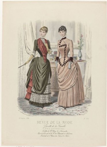 Revue de la Mode, Gazette de la Famille, Sunday 24 August 1884, 13th Year, No. 660: Outfits of Mrs. Méry (...)