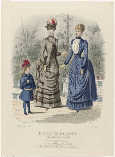 Revue de la Mode, Gazette de la Famille, Sunday 21 September 1884, 13th Year, No. 664: Outfits of Mrs. Vignon (...)