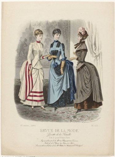 Revue de la Mode, Gazette de la Famille, Sunday 16 November 1884, 13th Year, No. 672: Petticoats & Corsets (...)