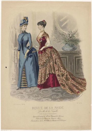 Revue de la Mode, Gazette de la Famille, 30 November 1884, 13th Year, No. 674: Petticoats & Corsets (...)