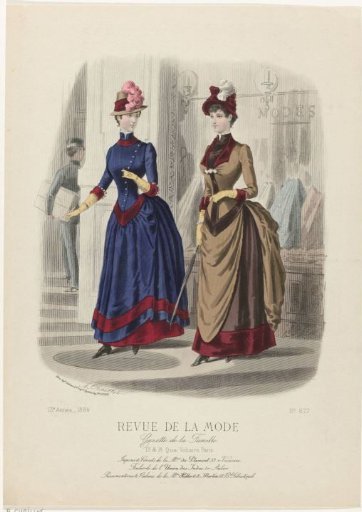 Revue de la Mode, Gazette de la Famille, Sunday 21 December 1884, 13th Year, No. 677: Petticoats & Corsets (...)