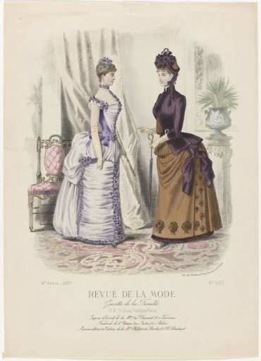Revue de la Mode, Gazette de la Famille, 1885, 14th Year, No. 680: Petticoats & Corsets (...)