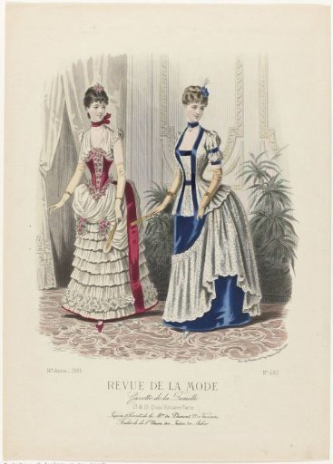 Revue de la Mode, Gazette de la Famille, Sunday 25 January 1885, 14th Year, No. 682: Petticoats & Corsets (...)
