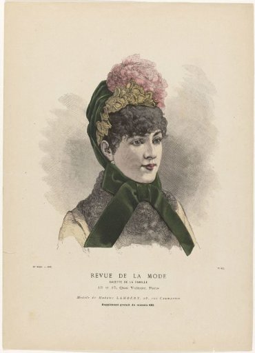 Revue de la Mode, Gazette de la Famille, Sunday 25 January 1885, 14th Year, Supplement No. 682: Model of Madame LAMBERT (...)
