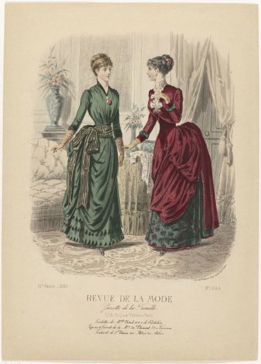Revue de la Mode, Gazette de la Famille, Sunday 8 February 1885, 14th Year, No. 684: Outfits of the Misses Vidal (...)