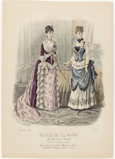Revue de la Mode, Gazette de la Famille, 8 March 1885, 14th Year, No. 688: Petticoats & Corsets (...)