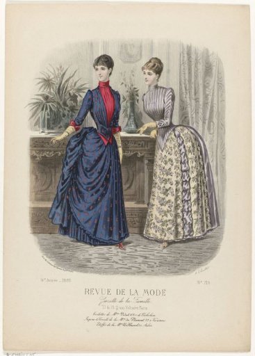 Revue de la Mode, Gazette de la Famille, Sunday 6 September 1885, 14th Year, No. 714: Outfits of Mrs. Vidal (...)