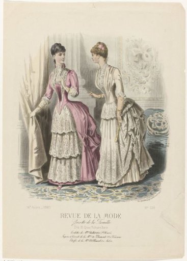 Revue de la Mode, Gazette de la Famille, Sunday, November 29, 1885, 14th Year, No. 726: Outfits of Mrs. Guillot (...)
