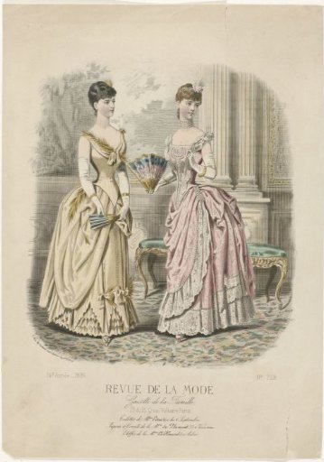 Revue de la Mode, Gazette de la Famille, December 13, 1885, 14th Year, No. 728: Outfits of Mrs. Eden (...)