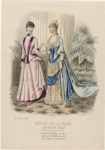 Revue de la Mode, Gazette de la Famille, 1886, 15th Year, No. 737: Outfits of Mrs. Duboys (...)