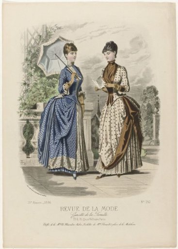 Review of Fashion, Gazette of the Family, Sunday, July 4, 1886, 15th Year, No. 757: Fabrics of M.me Le Houssel (...)