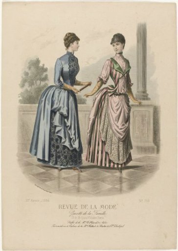 Review of Fashion, Gazette of the Family, Sunday, July 15, 1886, 15th Year, No. 759: Fabrics of M.me Le Houssel (...)