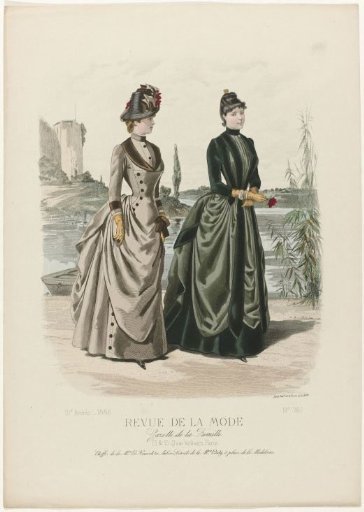 Review of Fashion, Gazette of the Family, Sunday, September 12, 1886, 15th Year, No. 767: Fabrics of M.me Le Houssel (...)