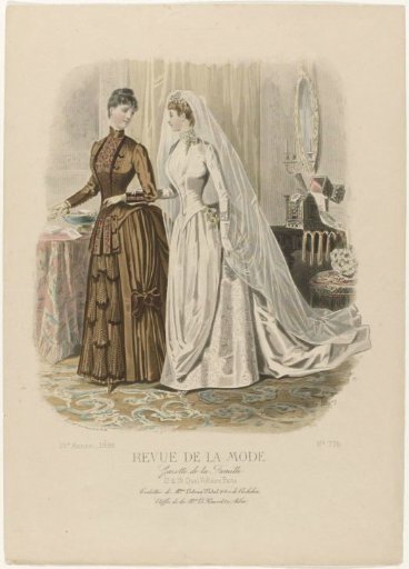 Review of Fashion, Gazette of the Family, Sunday, November 7, 1886, 15th Year, No. 775: Toilettes of M.me Lebrun-Vidal (...)