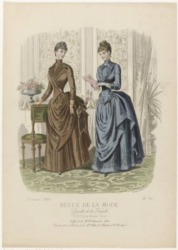 Review of Fashion, Gazette of the Family, Sunday, February 27, 1887, 16th Year, No. 791: Fabrics of M.me Le Houssel (...)