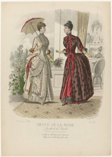 Review of Fashion, Gazette of the Family, Sunday, May 22, 1887, 16th Year, No. 803: Toilettes of Mme Edon (...)