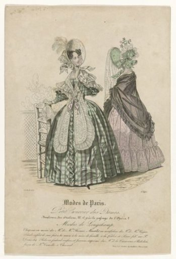 Petit Courrier des Dames, 15 April 1837, No. 1342: Longchamp Fashions (...)