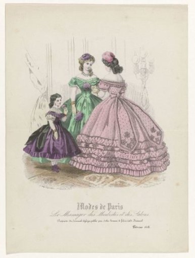 Le Messager des Modistes et des Salons, Parisian Fashions, Journal Aglaja, February 1863