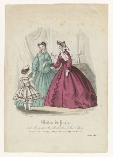 Le Messager des Modistes et des Salons, Parisian Fashions, Journal Aglaja, March 1864, No. 29