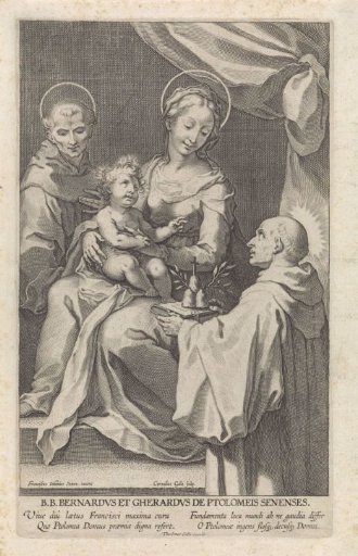 Mary with Child and Saint Bernard of Siena and Saint Gerard