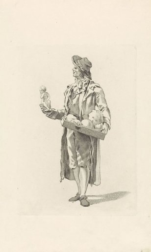 Street Vendor with Plaster Statuettes