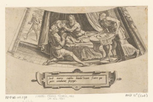 Jacob receives the paternal blessing from Isaac