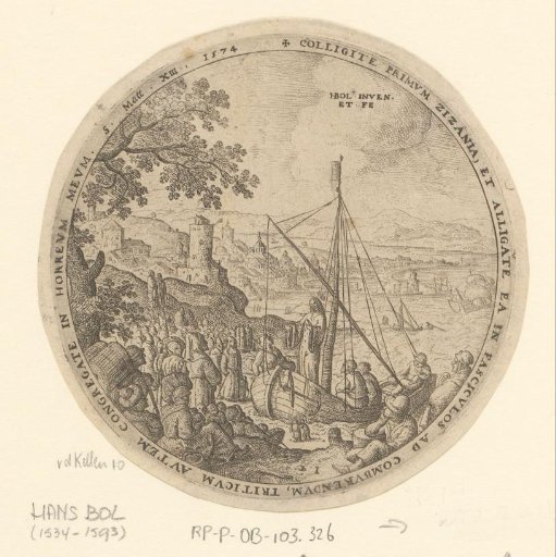 Christ preaching on the shore of the lake