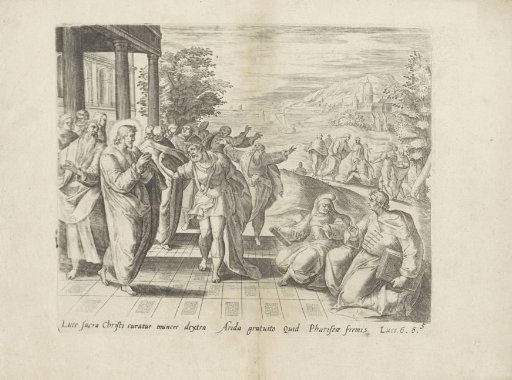 Christ healing a man with a withered hand