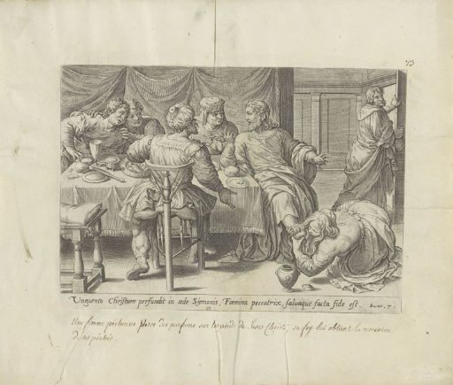 Christ's feet anointed by a sinful woman